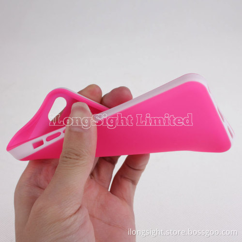 Double Color Translucence TPU Case For iPhone 5C